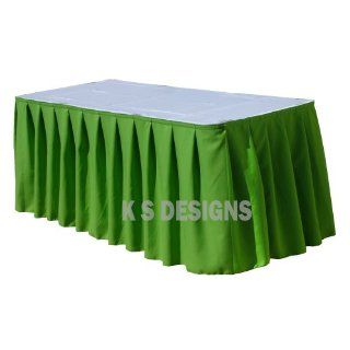 17 Foot Pleated Apple Green Table Skirt (Polyester) : Tablecloths : Everything Else
