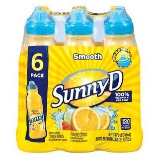 Sunny D Orange Smooth Citrus Punch 11.2 Oz (Pack of 6) : Fruit Juices : Grocery & Gourmet Food