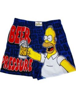 The Simpsons Homer Beer Pressure Men's Boxer Shorts, Multi, Small: Clothing