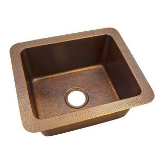 The Copper Factory Artisan Single Basin Undermount Copper Kitchen Sink