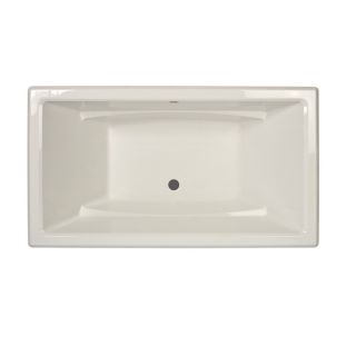 Jacuzzi Acero 66 in L x 36 in W x 25 in H White Acrylic Rectangular Drop In Bathtub with Center Drain