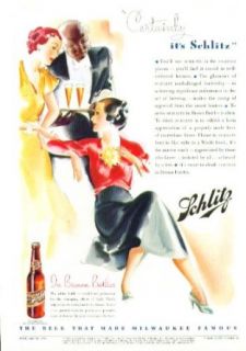 Certainly it's Schlitz Beer negro waiter ad 1934: Entertainment Collectibles
