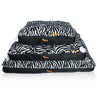 Washable Large Square Black and White Zebra Dog Beds Mat Pet Kennels Size M H51099A 