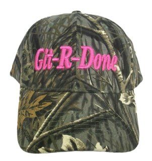 Git R Done Larry the Cable Guy Girl's Pink Camo Hat Cap (Pink Camo Hat) Sports & Outdoors