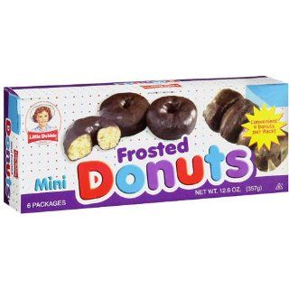 Little Debbie Mini Chocolate Frosted Donuts 4 Per Pack, 6 Pack Box : Packaged Donuts : Grocery & Gourmet Food