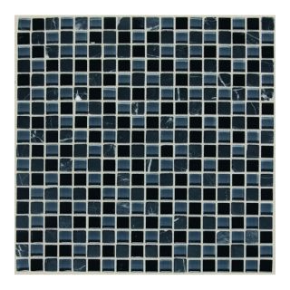 American Olean Legacy Glass Mountain Blend Glass Mosaic Square Indoor/Outdoor Wall Tile (Common: 12 in x 12 in; Actual: 11.87 in x 11.87 in)