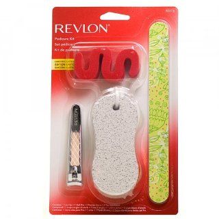 Revlon Limited Edition Pedicure Kit   Contains Toenail Clip, Designer File, Pumice Stone, & 2 Toe Separators : Beauty
