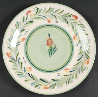 Gail Pittman Provence Dinner Plate, Fine China Dinnerware   Laurel Ring,Flowers,