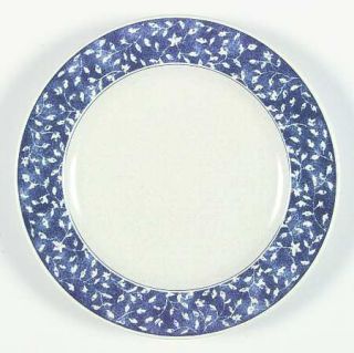 Mikasa Ardsley Blue Salad Plate, Fine China Dinnerware   Intaglio, Blue Rim   W/