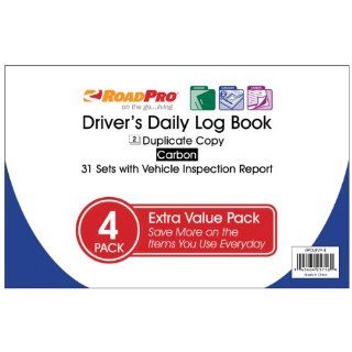 Roadpro RPDLBVP 4 Driver's Daily Log Book with 31 Carbon Duplicate Sets, (Pack of 4): Automotive