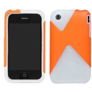 Hard Plastic Snap on Cover Fits Apple iPhone 3G 3GS Orange/Transparent Clear Dual AT&T (does NOT fit Apple iPhone or iPhone 4/4S or iPhone 5/5S/5C): Cell Phones & Accessories