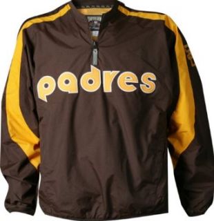 San Diego Padres Cooperstown Gamer Jacket   Medium : Sports Fan Outerwear Jackets : Sports & Outdoors