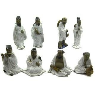 Happy Bonsai The Eight Immortals Figurine (Full Set) : Collectible Figurines : Patio, Lawn & Garden