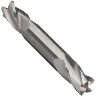 Precision Twist E2304 Carbide Square Nose End Mill, Double End, Uncoated (Bright) Finish, 30 Deg Helix, 4 Flutes, 2.5" Overall Length, 1/4" Cutting Diameter, 1/4" Shank Diameter: Industrial & Scientific