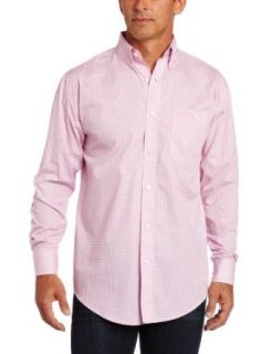 Wrangler Men's Tough Enough To Wear, Pink/White, Medium at  Mens Clothing store Button Down Shirts