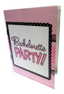 8 Pink & Lace Bachelorette Party Invitations with Envelopes: Everything Else