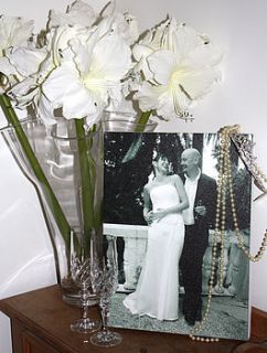 wedding gift voucher favourite photo printed on canvas by the poetry studio