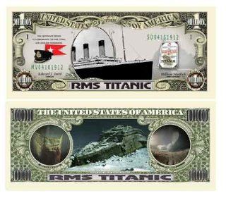 TITANIC MILLION DOLLAR BILL (5 bills): Everything Else