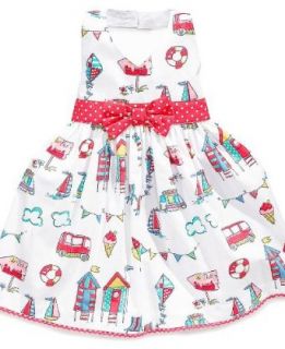 Blueberi Boulevard Girls Dress, Little Girls Beach Halter Dress, White, Size: 2T: Infant And Toddler Dresses: Clothing