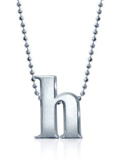 Alex Woo "Little Letters" Sterling Silver Letter H Pendant Necklace, 16": Jewelry