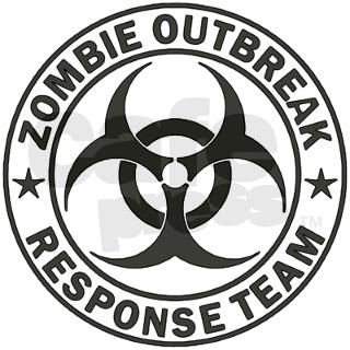 Zombie Outbreak Response Team Sticker 3" x 3& by GrumpyDude