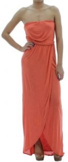 QSW Women's Harbor Maxi Dress, Apricot, Medium at  Womens Clothing store