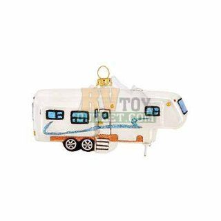 Fifth Wheel trailer 5" 5th Wheel Trailer Glass Christmas Tree Ornament : Decorative Hanging Ornaments : Everything Else