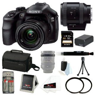 Sony A3000 ILCE 3000 ILCE 3000KB 20.1MP Interchangeable Lens Camera with 18 55mm Zoom Lens (Black) + Sony SELP18200 18 200mm f/3.5 6.3   11x Zoom Lens + Sony 32GB SDHC Class 10 + Sony Soft Carry Case + Tiffen 49mm and 67mm UV Protector Filter + Replacement
