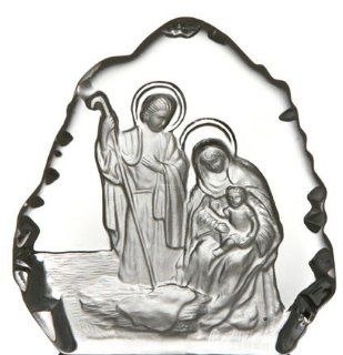 Fifth Avenue Crystal Holy Family Glass Paper Weight : Religious Paperweight : Office Products
