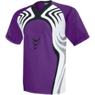 High Five Flash Adult Purple White Black Soccer Jersey   L : Clothing