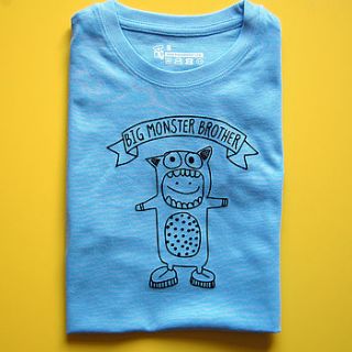wee or big monster brother t shirt by tee and toast