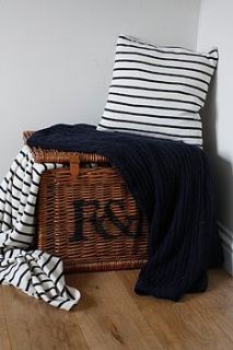 cotton striped cushion by inka norden