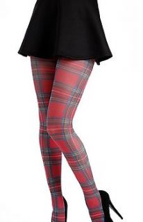 red tartan tights by marigold charms