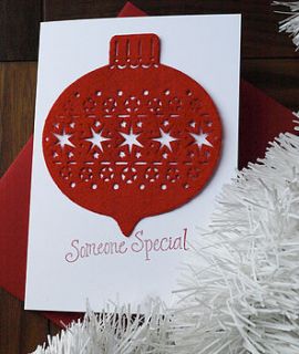 someone special bauble christmas card by alilia