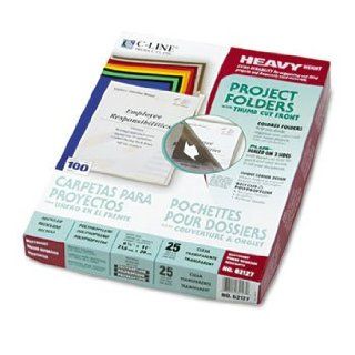 6 Pack Project Folders, Jacket, Letter, Poly, Clear, 25/Box by C LINE PRODUCTS, INC (Catalog Category: Files & Filing Supplies / File Jackets / Transparent) : Office Products