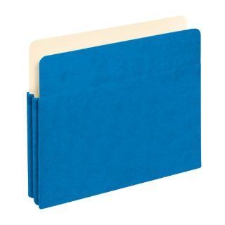Globe Weis Colored File Pockets, 1.75 Inch Expansion, Letter Size, Blue, Letter Size, Box of 25 (1514C BLU) : Expanding File Jackets And Pockets : Office Products