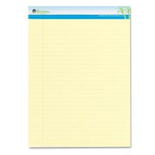 Universal Sugarcane   Sugarcane Based Writing Pads, Wide, 11 3/4 x 8 1/2, Canary, 2 50 Sheet Pads/Pk   Sold As 1 Pack   Made from a sugarcane by product (bagasse) a renewable resource that's recyclable, with the performance of standard paper. : Legal 