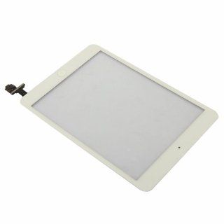 White Touch Screen Glass Digitizer IC Chip Front Lens Replacement For iPad Mini+Full Tool Kit: Cell Phones & Accessories