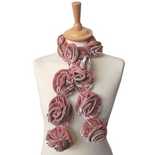 silk velvet rose scarf by bags not war