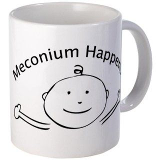 CafePress Meconium Happens mug Mug   Standard Multi color: Kitchen & Dining