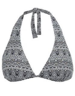 Accessorize Womens Tribal Monochrome Print Triangle Bikini Top Size 4 Multi at  Womens Clothing store