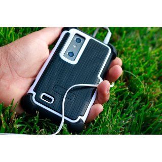 Ballistic Shell Gel (SG) Series for LG Optimus 3D / LG Thrill 4G   Black / White: Cell Phones & Accessories