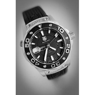 TAG Heuer Men's WAJ2110.FT6015 Aquaracer Calibre 5 Automatic 500M Black Rubber Watch: Tag Heuer: Watches