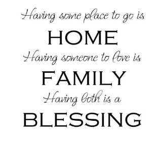 Having somewhere to go is a home.Family Wall Quotes Words Sayings Removabl  Wall Decor Stickers