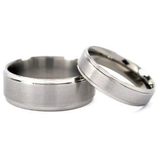 Titanium Rings For Him And Her, Matching Wedding Rings, Titanium Bands: Rumors Jewelry Company: Jewelry