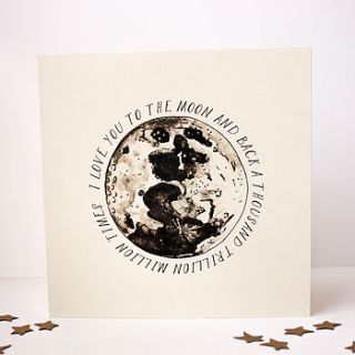 i love you to the moon… card by rebecca mcmillan illustration