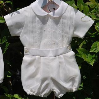 boy's organza christening or baptism outfit by the traditional children company