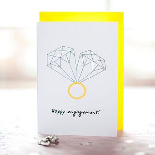 'happy engagement' forever love card by witty hearts