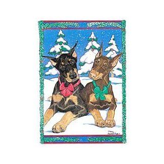 Doberman Pair Christmas Cards Toys & Games