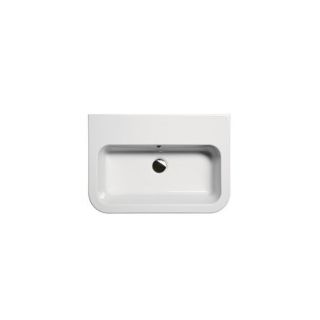 Traccia Stylish Design Curved Wall Mounted or Vessel Bathroom Sink